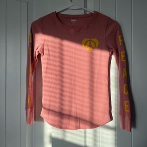 Old navy girls long sleeve peace shirt